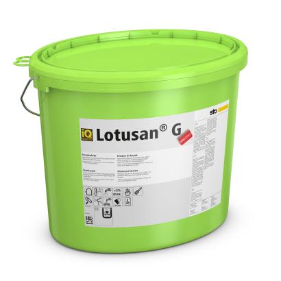 Lotusan G Fassadenfarbe 5 Liter (farbig) Außenfarbe selbstreinigend, mit zusätzlichem Schutz gegen Algen & Pilzbefall