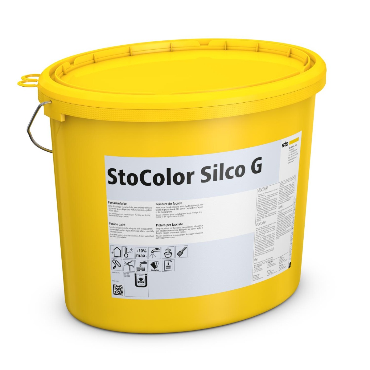 StoColor Silco G Fassadenfarbe 15 Liter (farbig) mit zusätzlichem Schutz vor Algen und Pilzen